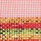 10.5" Border Stripe Metallic Mesh Ribbon: Red/Lime/Gold (10 Yards)